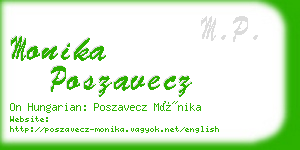 monika poszavecz business card